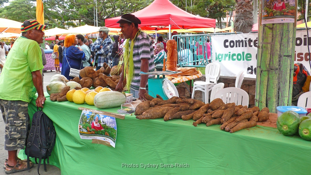Place des cocotiers producteurs agricoles et artisans des iles 1.JPG - Place des cocotiers, producteurs agricoles et artisans des îles. Août 2014
